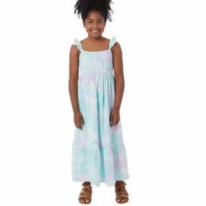 NWT 32 Degrees Cool dress maxi Girl's Small 7/8 Youth  Teal Purple Tie Dress @